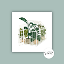 Postcard 148x148mm greenhouse by Frollein Schmid