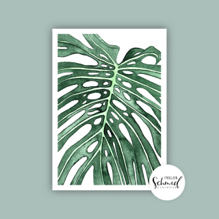 Poster A4 monstera by Frollein Schmid