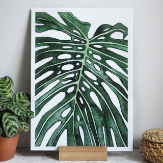 Poster A4 monstera by Frollein Schmid